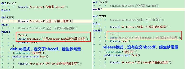 resharper_debug_release颜色对比