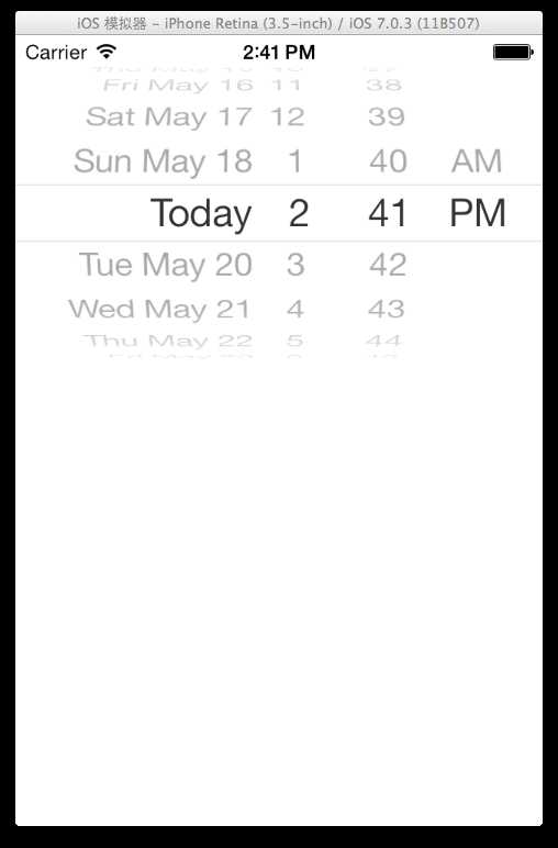 IOS7下UIDatePicker的样子