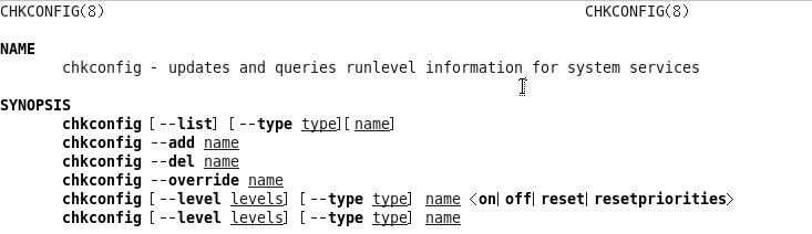 chkconfig