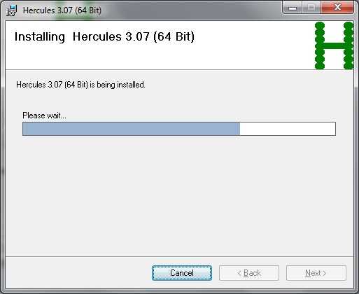 Figure 3: Installation Progress Bar (MSVC Installer Package)