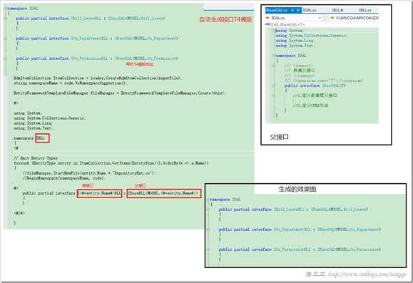 T4模版生成业务层和数据层接口