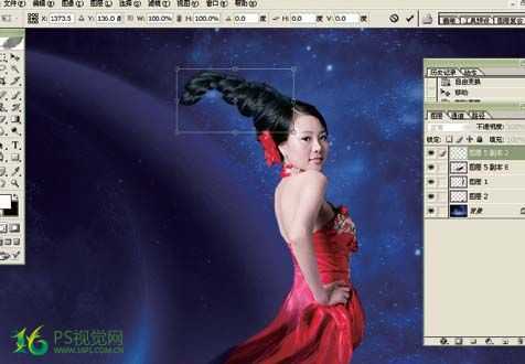 ‘photoshop合成制作出唯美的中国风飘逸的美女图片‘