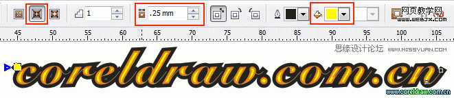 coreldraw X4教程：设计漂亮的浮雕字_脚本之家