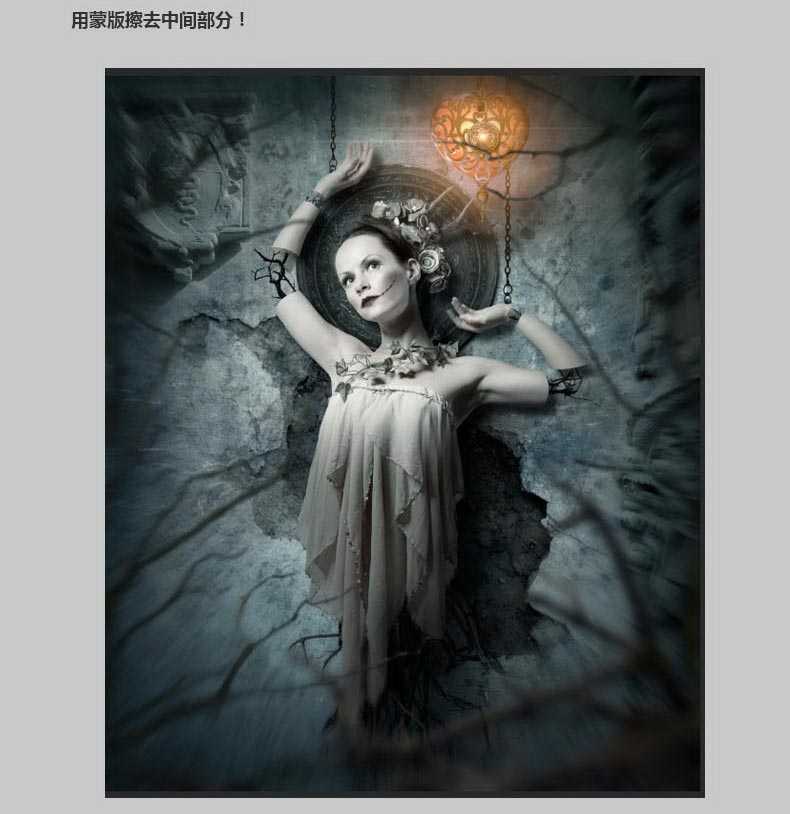 ‘Photoshop合成非常恐怖的女木偶提线傀儡教程‘