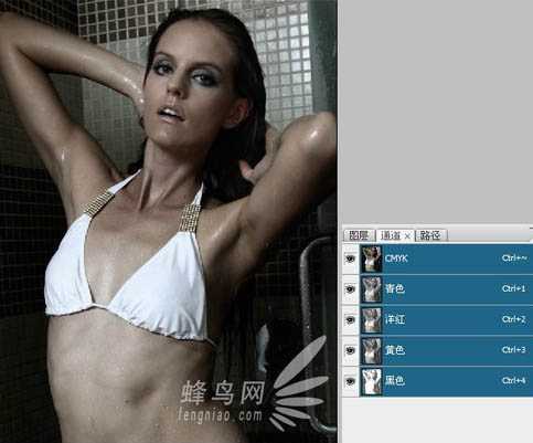 ‘photoshop利用应用图像打造出黝黑的质感人像‘