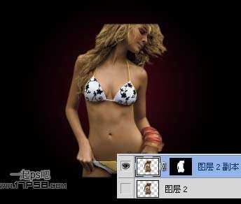 ‘photoshop合成制作出光影动感比基尼美女‘