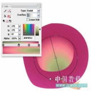 Flash cs3教程：仿真艺术设计1.13——渐变填充实现写实效果的技巧_中国教程网