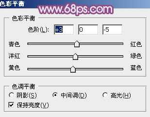 ‘Photoshop为站在野花从中的美女调制出柔美的淡紫色‘