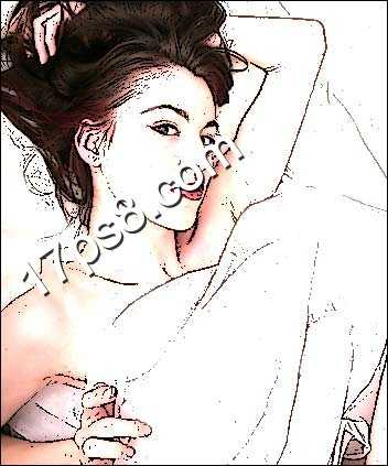 ‘photoshop将美女照片制作出素描效果‘