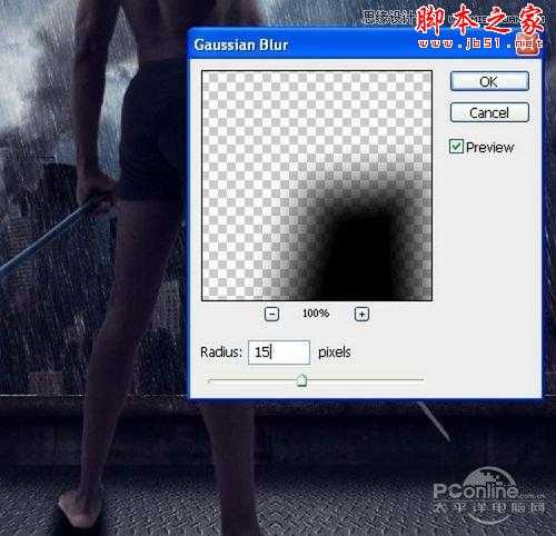 ‘Photoshop合成制作雨夜杀戮的超智能机器人战士‘