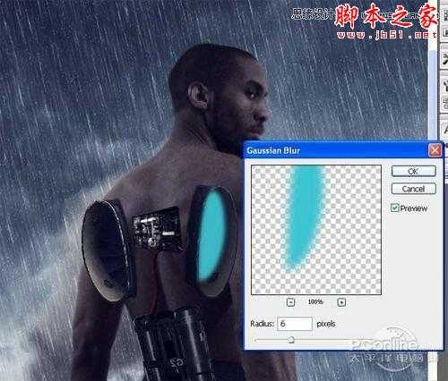 ‘Photoshop合成制作雨夜杀戮的超智能机器人战士‘