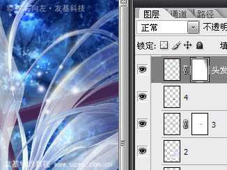 ‘PT与photoshop结合鼠绘唯美的蓝色卡通女孩‘