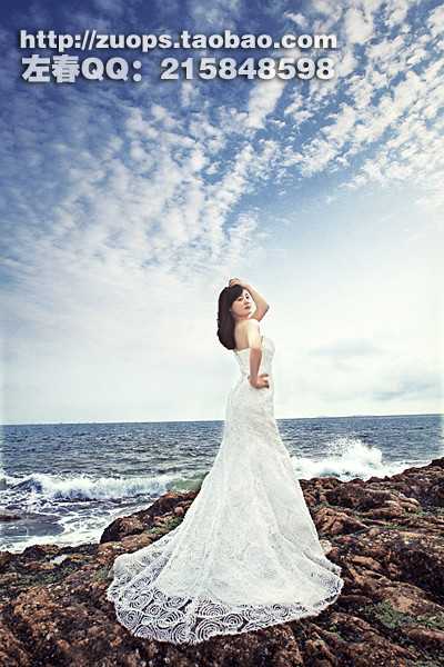 ‘PhotoShop将偏暗的海景打造出高清婚纱影楼效果教程‘