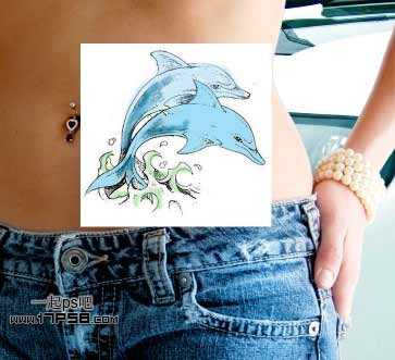 ‘photoshop制作出漂亮的海豚立体纹身效果‘
