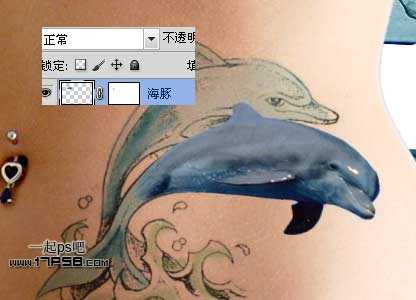 ‘photoshop制作出漂亮的海豚立体纹身效果‘
