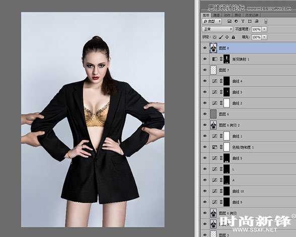 ‘Photoshop打造超酷的性感模特商业后期修图教程‘