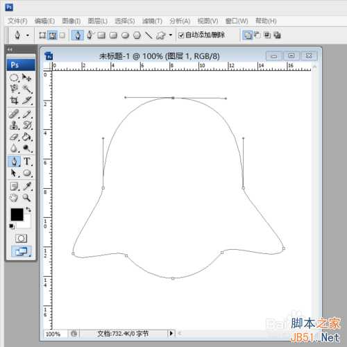 ‘如何画qq企鹅?ps路径工具绘制qq企鹅方法‘