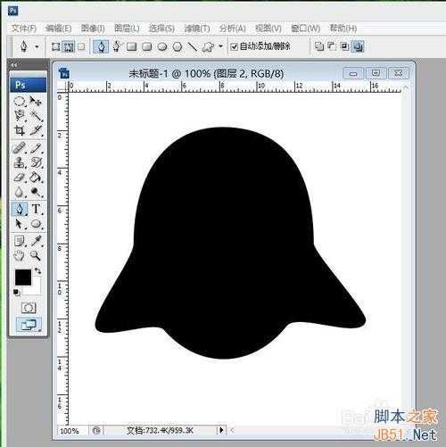 ‘如何画qq企鹅?ps路径工具绘制qq企鹅方法‘