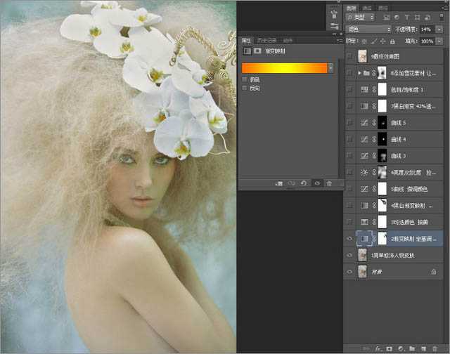 ‘Photoshop(PS)把灰蒙模特头像照片调成梦幻色彩效果实例教程‘