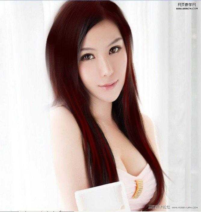 ‘Photoshop将把美女照片制作出的漂亮转手绘教程‘