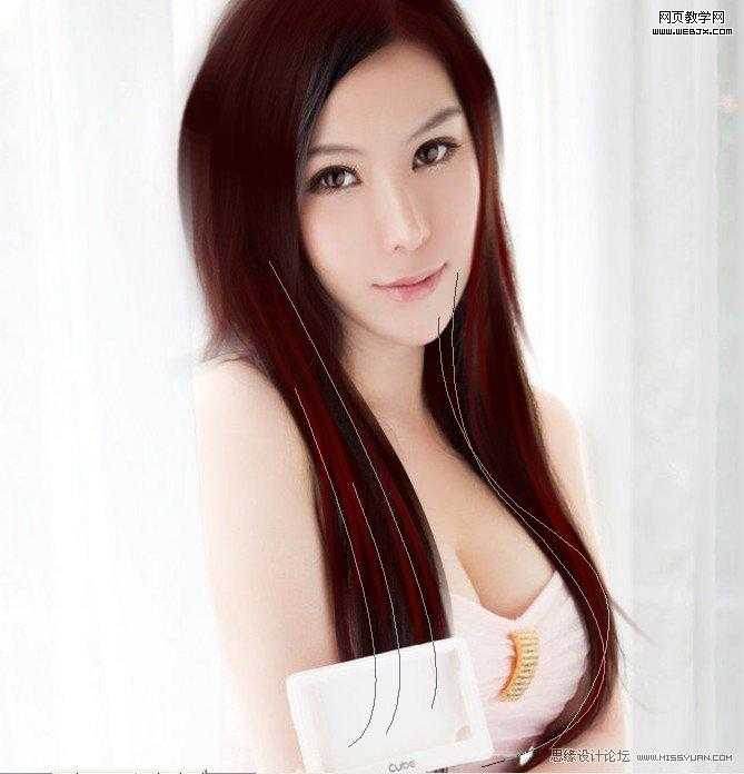 ‘Photoshop将把美女照片制作出的漂亮转手绘教程‘