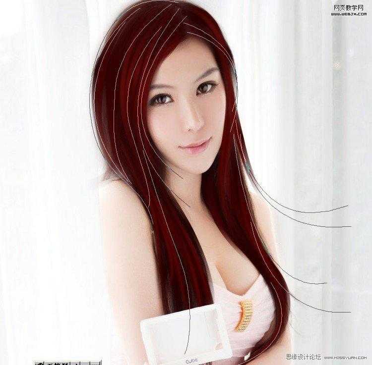 ‘Photoshop将把美女照片制作出的漂亮转手绘教程‘