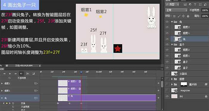 ‘Ps制作可爱GIF动画小白兔大变活人‘