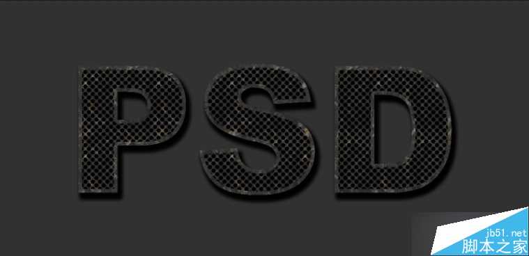 ‘PS制作怀旧网面有质感的金属文字效果‘
