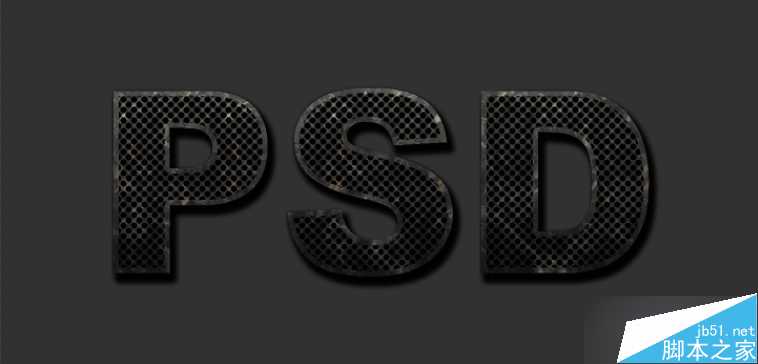 ‘PS制作怀旧网面有质感的金属文字效果‘
