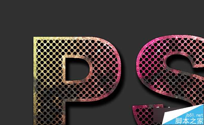 ‘PS制作怀旧网面有质感的金属文字效果‘