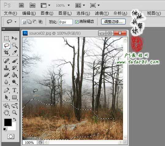 ‘Photoshop制作寂静恐怖的丛林电影海报教程‘