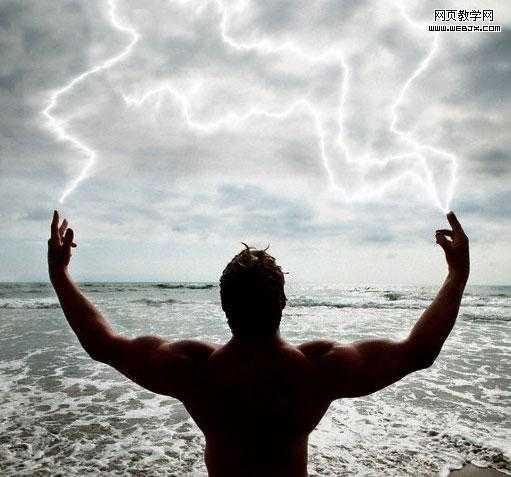 ‘photoshop利用滤镜制作闪电效特效‘