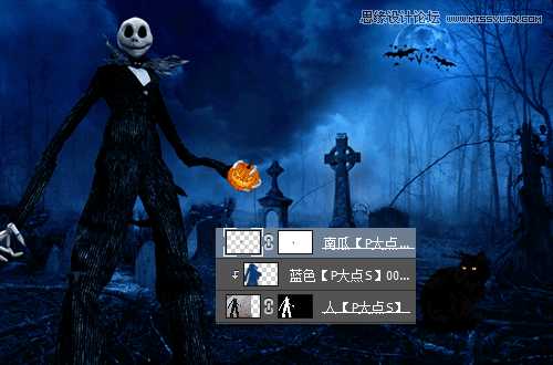 ‘Photoshop合成幽暗气氛的恐怖万圣节海报教程‘