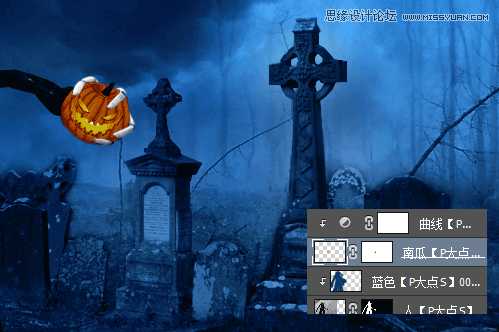 ‘Photoshop合成幽暗气氛的恐怖万圣节海报教程‘