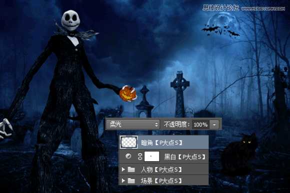 ‘Photoshop合成幽暗气氛的恐怖万圣节海报教程‘
