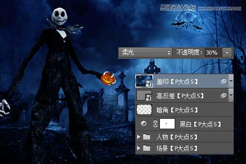 ‘Photoshop合成幽暗气氛的恐怖万圣节海报教程‘