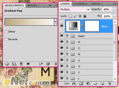 ‘Photoshop设计制作花卉拼字版文字效果‘