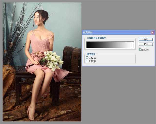 ‘Photoshop为室内人像调出华丽柔美的暗褐色‘