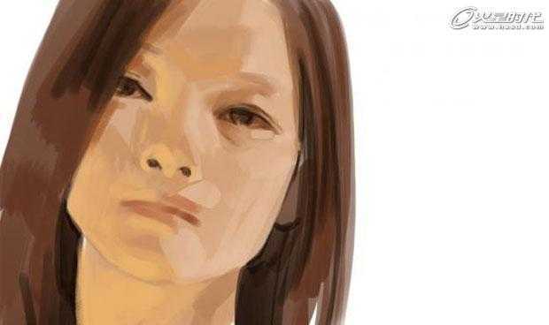 painter绘制写实女孩头像 脚本之家 painter鼠绘教程