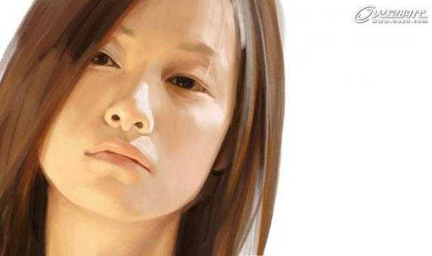 painter绘制写实女孩头像 脚本之家 painter鼠绘教程