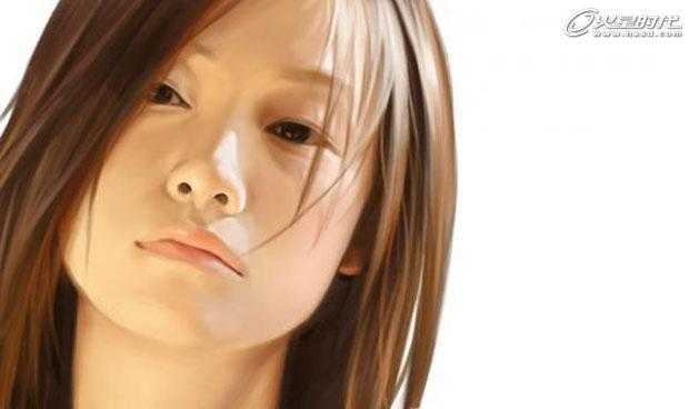 painter绘制写实女孩头像 脚本之家 painter鼠绘教程