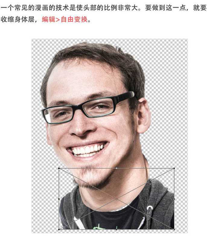 ‘PS利用变形液化工具将人像转为搞笑漫画特效‘