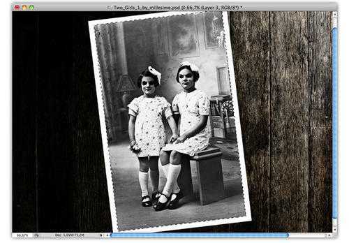 ‘photoshop合成带洒血的恐怖老照片‘