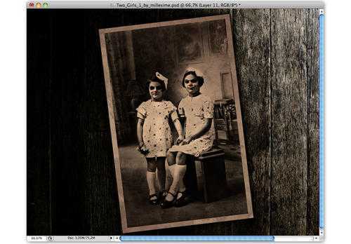 ‘photoshop合成带洒血的恐怖老照片‘