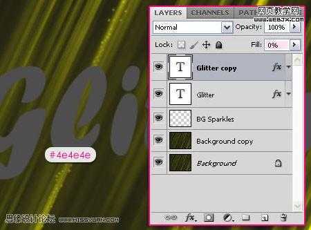 ‘Photoshop制作出耀眼发光的珍珠描边文字特效‘