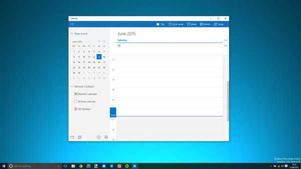Win10新版邮件和日历应用图赏：漂亮使用