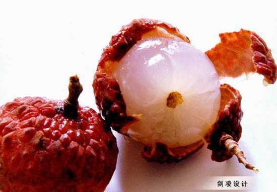 Photoshop照片合成：海豹脸型的荔枝