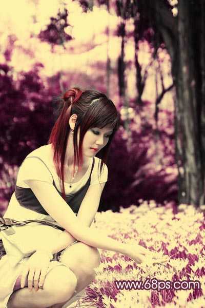 Photoshop调色教程:MM的淡雅色调