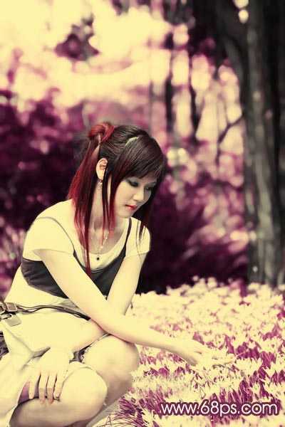 Photoshop调色教程:MM的淡雅色调