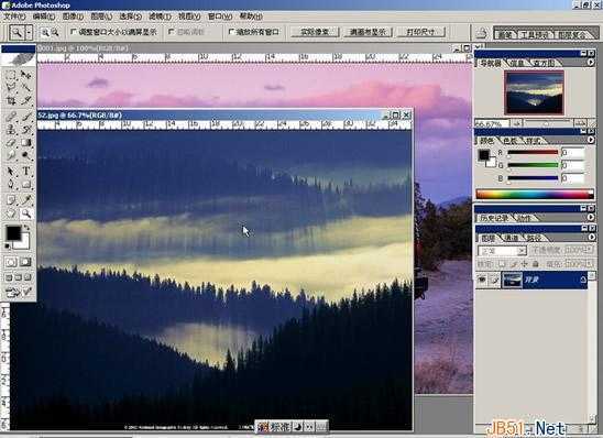 ‘Photoshop(PS)利用图层表现图片合成双重渐变透明背景效果实例教程‘